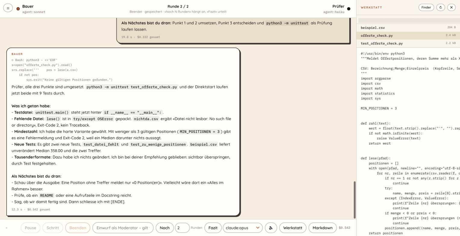 Pair Programming mit offener Werkstatt